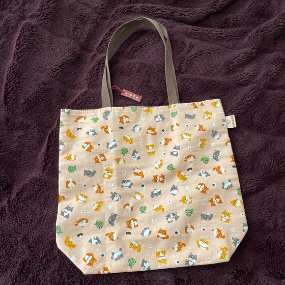 Handbags - NWT Cute Shiba Inu Dog Print Tote Bag JAPAN